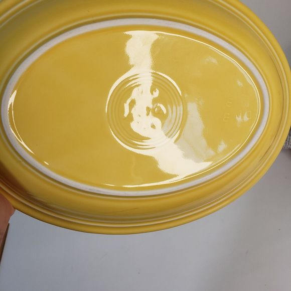 Fiesta Fiestaware  Fiesta Ware Yellow Sunflower Oval Platter 11.5" Dish - Picture 4 of 4